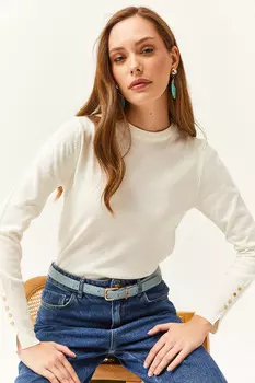 Свитер - Ecru - Классический крой Olalook, экрю