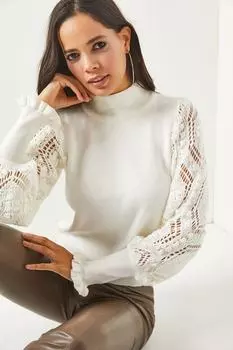 Свитер - Ecru - Классический крой Olalook, экрю