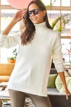 Свитер - Ecru - Классический крой Olalook, экрю