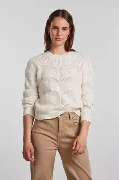 Свитер - Ecru - Классический крой PIECES, экрю