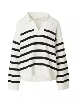 Свитер EDITED Taria, черный/белый