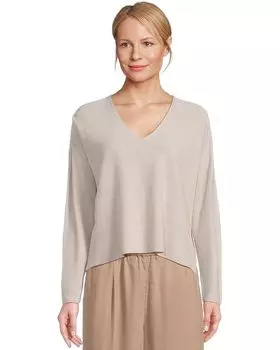 Свитер Eileen Fisher V-Neck Sweater, цвет Undyed Natural