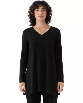 Свитер Eileen Fisher V-Neck Tunic, черный