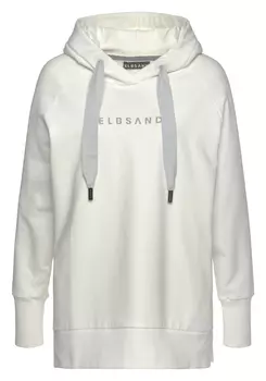 Свитер ELBSAND Kapuzensweatshirt, белый