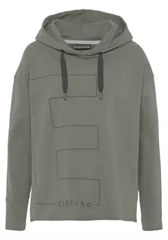 Свитер ELBSAND Kapuzensweatshirt, хаки