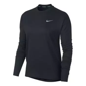 Свитер element casual sports round neck long sleeves running hoodie black Nike, черный