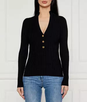 Свитер Elisabetta Franchi Slim Fit, черный