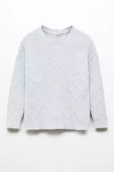 Свитер Eliseb с овальным вырезом Mango, синий