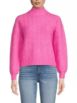 Свитер Ella с высоким воротником и шевроном Vero Moda, розовый