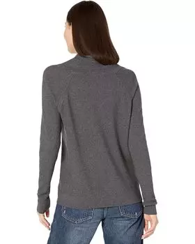 Свитер Elliott Lauren Modal Knit Waffle Stitch Funnel Neck Drawstring Sweater, цвет Heather Grey