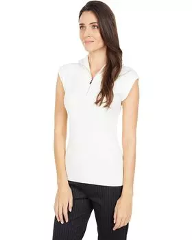 Свитер Elliott Lauren Zip Front Sleeveless Rib Top in Fine Gauge Knit, белый