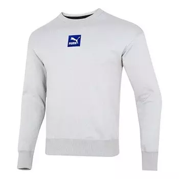 Свитер emb logo sweatshirt 'grey' Puma, серый