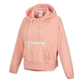 Свитер embroidered logo big pocket short sports hoodie light orange Nike, оранжевый