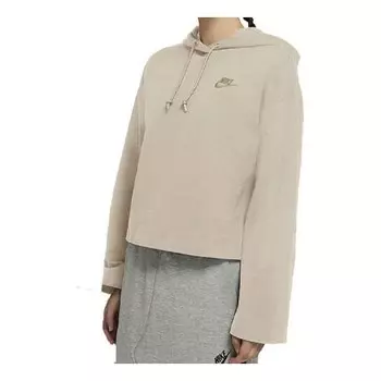 Свитер embroidered logo loose casual short knit hoodie yellow Nike, желтый