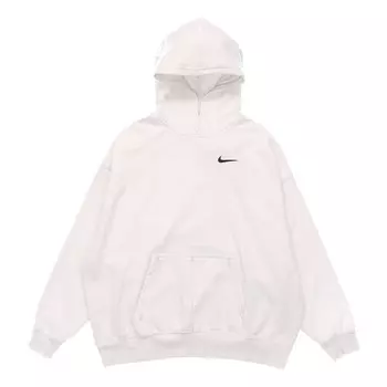 Свитер embroidered logo loose hoodie autumn white Nike, белый