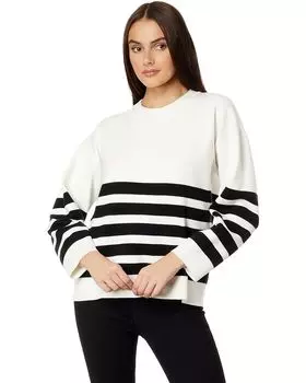 Свитер English Factory Stripe Round Neck, цвет Ivory/Black