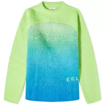 Свитер Erl Unisex Gradient Rainbow, зеленый
