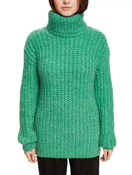 Свитер ESPRIT Rollkragen, зеленый