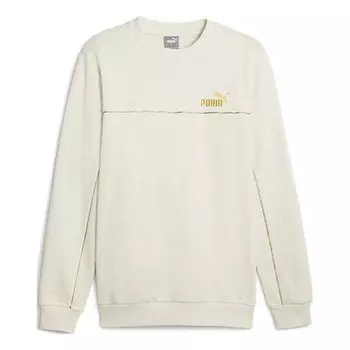 Свитер ess fleece sweater 'white' Puma, белый