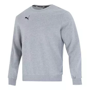Свитер ess logo crew sweater 'grey' Puma, серый