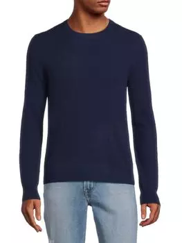 Свитер Essential из 100% кашемира с круглым вырезом Saks Fifth Avenue, цвет British Blue