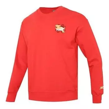Свитер essentials cny graphic logo sweatshirt 'red' Puma, красный