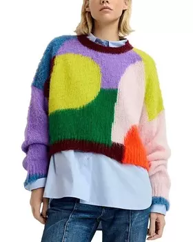 Свитер Essentiel Antwerp с цветными блоками, мультиколор