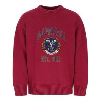 Свитер est. 1917 college logo crewneck sweater 'red' Balenciaga, красный