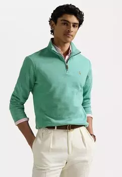 Свитер ESTATE RIB QUARTER ZIP PULLOVER Polo Ralph Lauren, бирюзовый