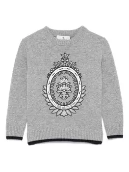 Свитер ETRO KIDS с гербом, серый