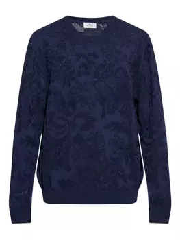 Свитер ETRO с цветочным узором, синий