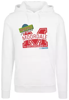 Свитер F4NT4STIC Hoodie Sex Education Moordale M Collage Netflix TV Series, белый