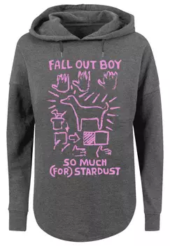 Свитер F4NT4STIC Oversized Hoodie Fall Out Boy Pink Dog So Much Stardust, цвет charcoal