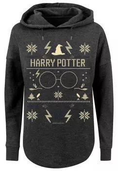 Свитер F4NT4STIC Oversized Hoodie Harry Potter Christmas Weihnachten, цвет charcoal