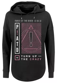 Свитер F4NT4STIC Oversized Hoodie Panic At The Disco Turn Up The Crazy, черный