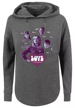Свитер F4NT4STIC Oversized Hoodie Sex Education Love Mindmaps Netflix TV Series, цвет charcoal