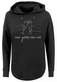 Свитер F4NT4STIC Oversized Hoodie Silvester Party new year new me, черный
