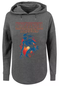 Свитер F4NT4STIC Oversized Hoodie Stranger Things DemoCave Netflix TV Series, цвет charcoal