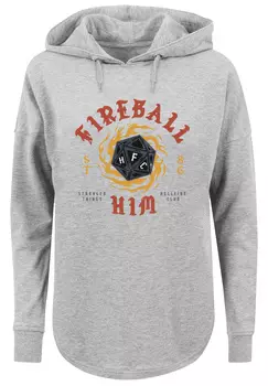 Свитер F4NT4STIC Oversized Hoodie Stranger Things Fireball Dice 86 Netflix TV Series, серый