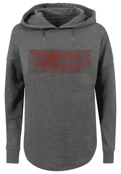 Свитер F4NT4STIC Oversized Hoodie Stranger Things Glow Logo Netflix TV Series, цвет charcoal