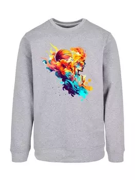 Свитер F4NT4STIC Sweatshirt Abstract player, серый