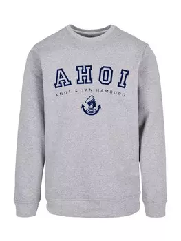 Свитер F4NT4STIC Sweatshirt Ahoi Knut & Jan Hamburg, серый