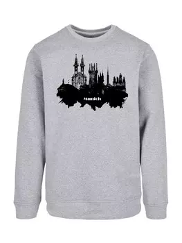 Свитер F4NT4STIC Sweatshirt Cities Collection - Munich skyline, серый