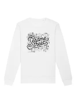 Свитер F4NT4STIC Sweatshirt Sesamstrae Collage Black & White, белый