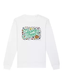 Свитер F4NT4STIC Sweatshirt Sesamstrae Collage Coloured, белый