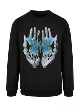 Свитер F4NT4STIC Sweatshirt Skelett Hnde Schmetterling, черный