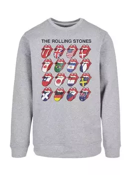 Свитер F4NT4STIC Sweatshirt The Rolling Stones Voodoo Lounge Tongues, пятнистый серый