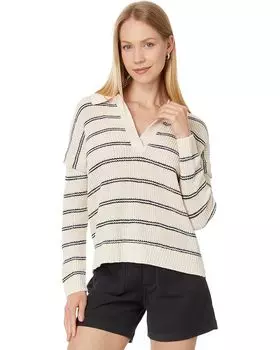 Свитер Faherty Miramar Linen Polo, цвет Natural Mystic Stripe