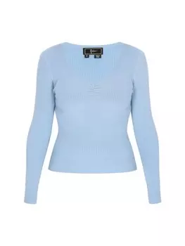 Свитер faina, светло-синий