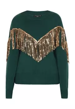 Свитер faina, темно-зеленый